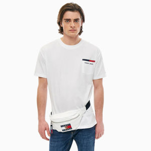 Tommy Hilfiger pánské bílé tričko Back - XXL (100)